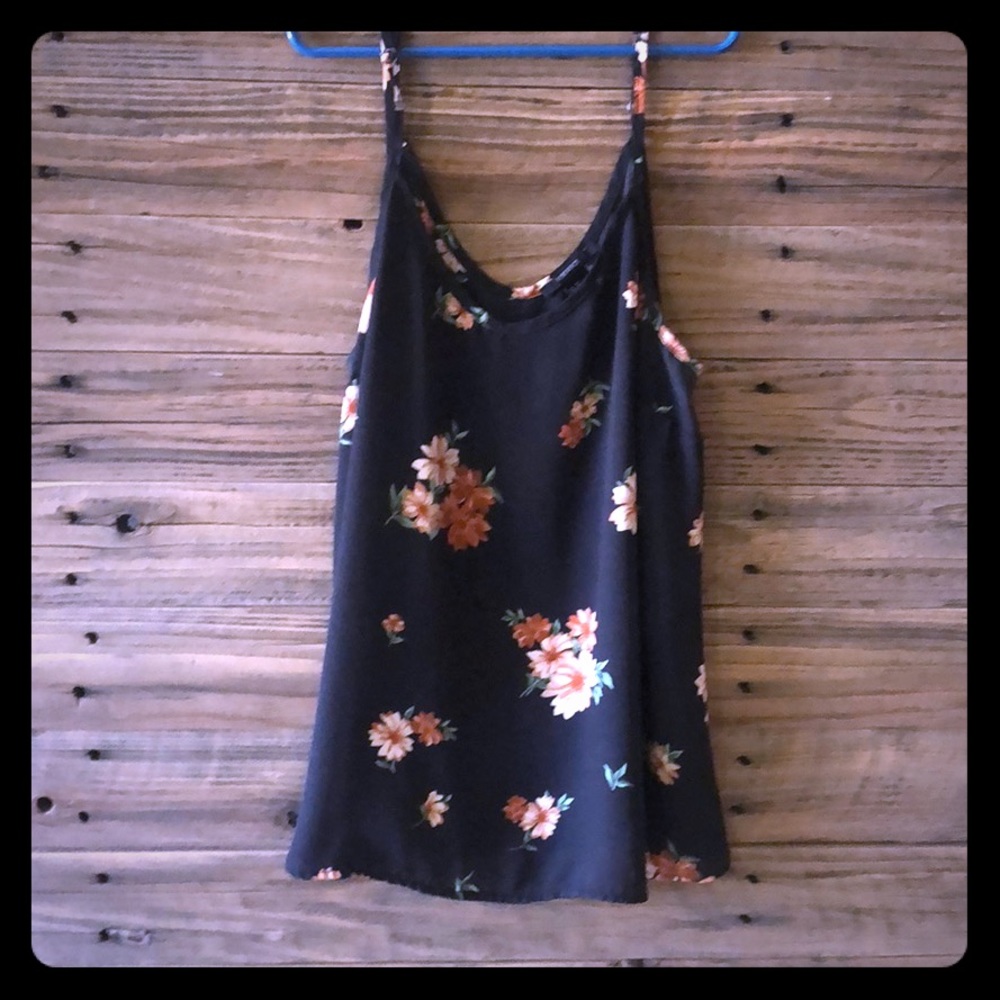 Black Floral Tank